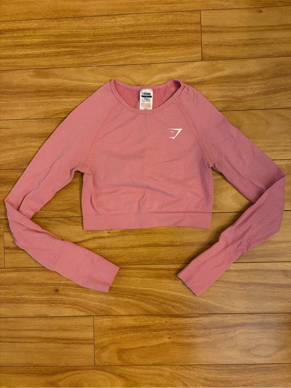 Gymshark Vital Seamless long-sleeve crop top in pink